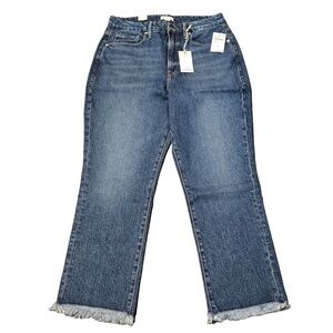 NWT Good American Good Boy Fray Hem Jeans 1084 10/30